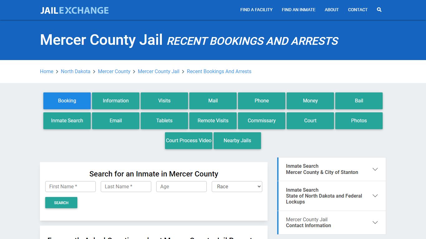 Mercer County Jail Recent Bookings And Arrests - Jail Exchange