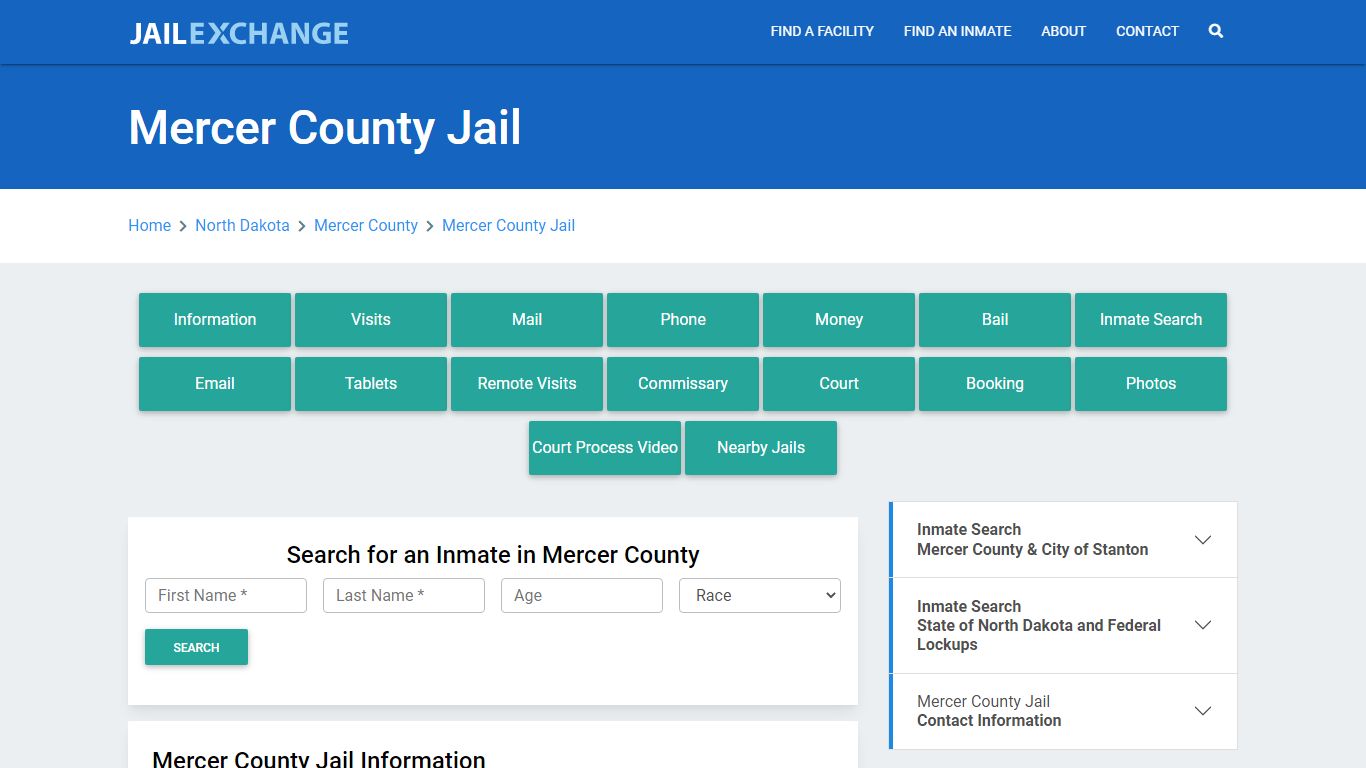 Mercer County Jail Roster Lookup, ND, Inmate Search