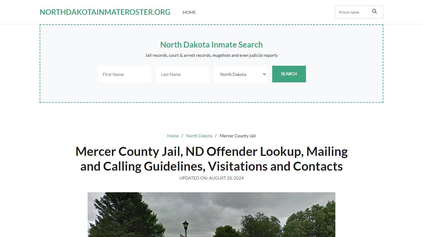 Mercer County Jail, ND: Inmate Search Options, Visitations, Contacts